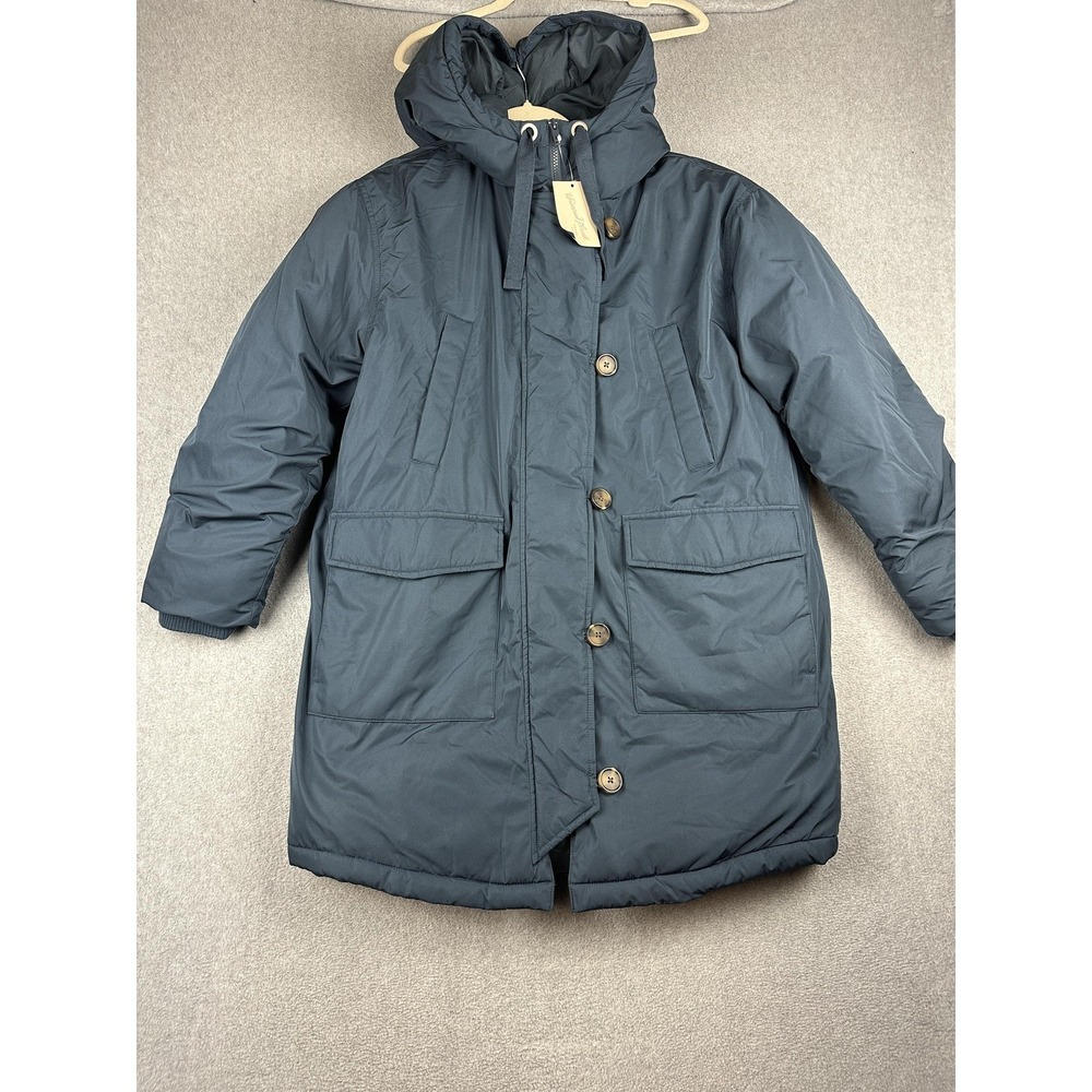 Universal Thread Coat Womens Large Blue Hooded Parka Puffer Water Resistant Warm